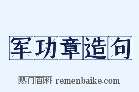 军功章造句是什么意思的图片